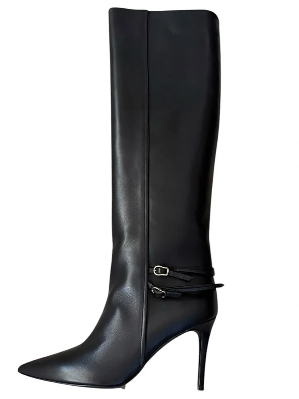 DOROTHEE SCHUMACHER “On Point” Black Leather Knee-High Boots | EU 41